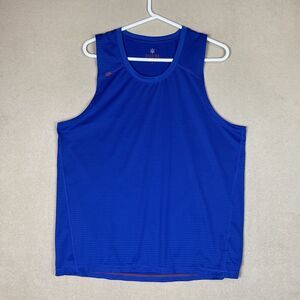 Rhone Tank Men Extra Large Blue Casual Outdoor Gym Workout‎ Tee Logo Adult